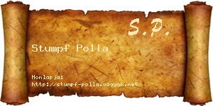 Stumpf Polla névjegykártya